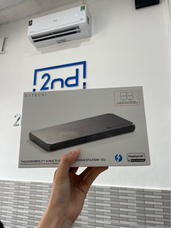 Dock Kiêm Hub Satechi Thunderbolt 4 With DisplayLink - Màu xám - Newseal