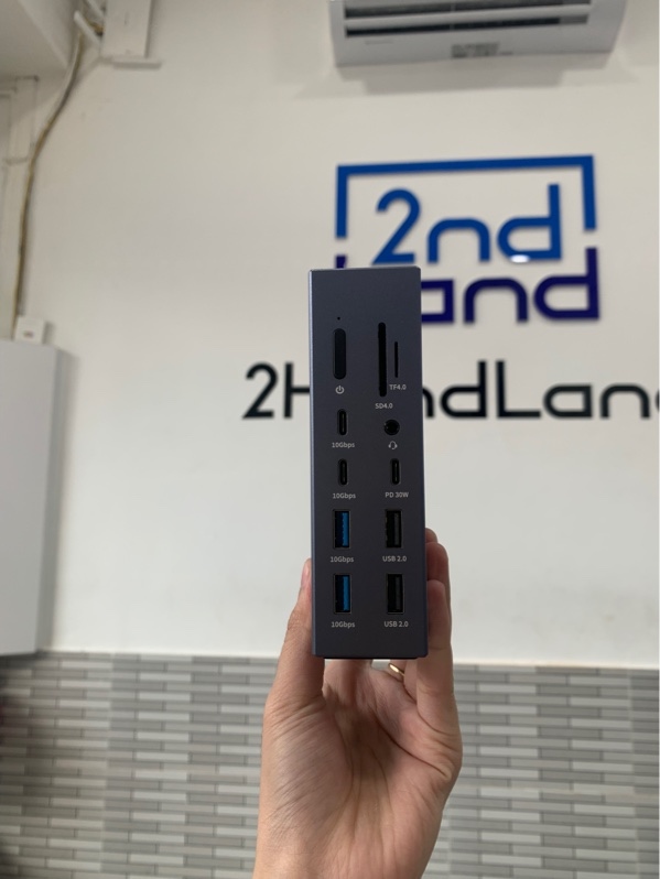Dock station 21 in 1 thunderbolt 4 asasis ds-9007 - Màu xám - Ngoại hình: 98% - Box