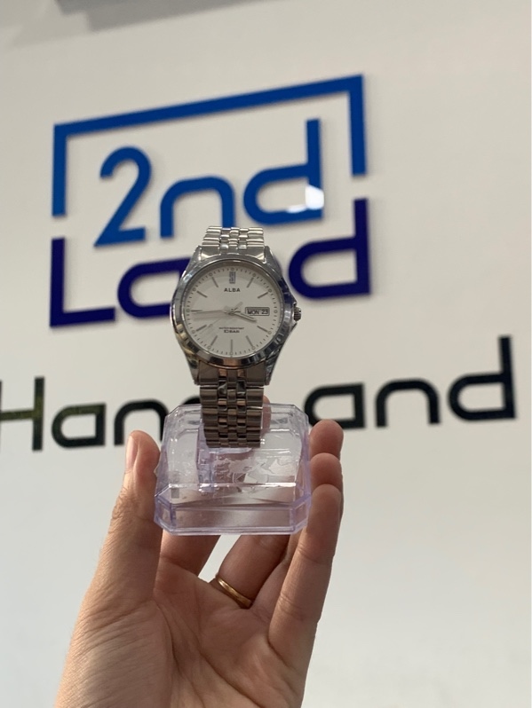 Đồng hồ Alba AQGK471 by Seiko - 38mm - Màu trắng - Ngoại hình: 97% - Trầy body, mặt kính trầy - Body