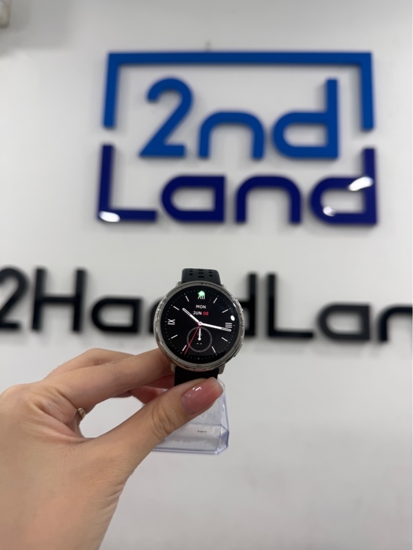Đồng hồ Amazfit Active 2 (round) - Màu xám - Ngoại hình 97% - Kính trầy - Kèm box , sạc