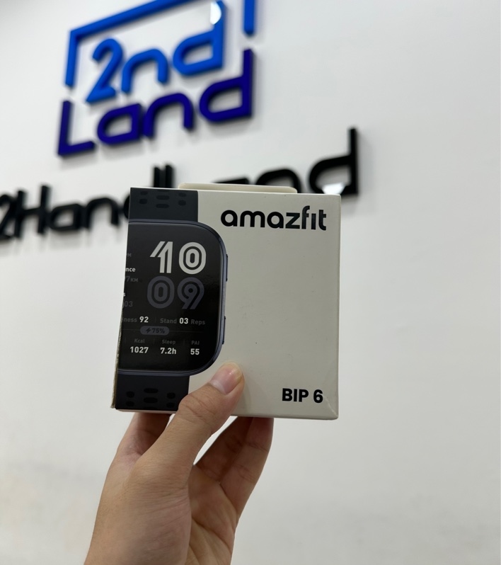 Đồng hồ Amazfit Bip 6 - 46mm - Màu đen - Ngoại hình 98% - Còn dán màn - Kèm box + Sạc