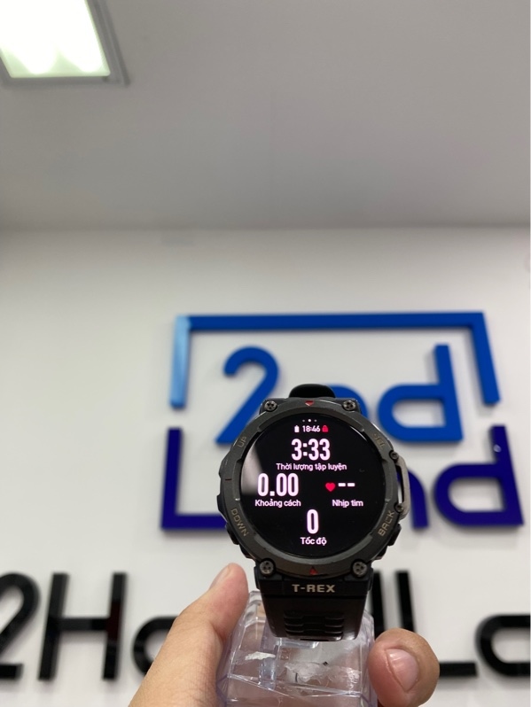 Đồng hồ Amazfit T-Rex 2 - Màu đen - Ngoại hình: 97% - Trầy cấn - Kèm sạc