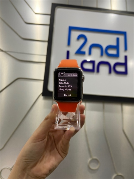 Đồng hồ Apple Watch Series 3/38mm - CH/A - GPS - Viền thép - Màu bạc - Ngoại hình: 97% - Không ghi âm, không hiện pin, không update - Body