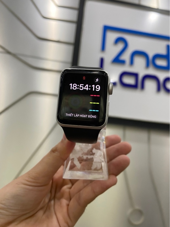 Đồng hồ Apple Watch Series 3/38mm - LL/A - GPS - Pin 97% - Viền nhôm - Màu trắng - Ngoại hình: 97% - Kèm sạc