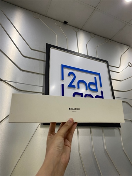 Đồng hồ Apple Watch Series 3/38mm - LL/A - Pin 93% - Màu đen - Ngoại hình: 97% - Màn ám hồng- FullBox