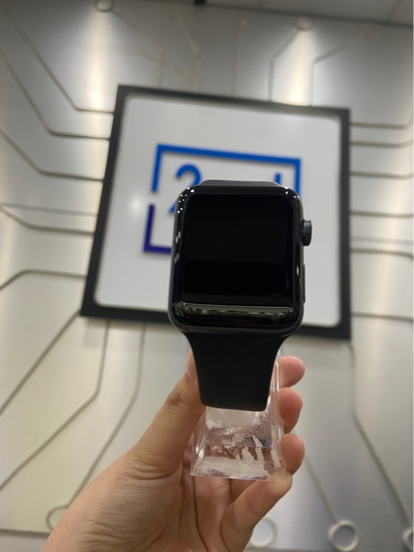 Đồng hồ Apple Watch Series 3/42mm - GPS - Pin 100% - Màu xám - Ngoại hình: 97% - Ám xanh viền - Kèm Box + sạc