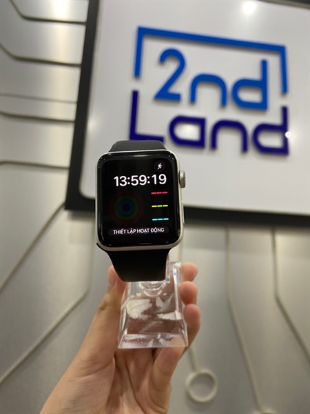 Đồng hồ Apple Watch Series 3/42mm - LTE ( không esim ) - Pin 92% - Màu trắng - Ngoại hình: 97% - Ép kính, nút xoay hơi cứng - Kèm sạc