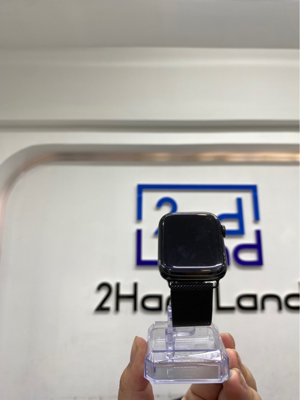Đồng hồ Apple watch series 4 - 44mm - LTE (không hỗ trợ esim VN) - Thép - Màu đen - Pin 100% - Ngoại hình 97.5% - Ép kính - Kèm sạc