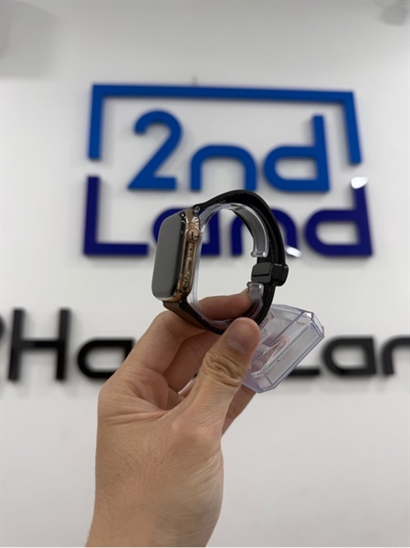 Đồng hồ Apple Watch Series 4 - 44mm - ZA/A - LTE có esim VN - Bản thép - Màu vàng - Pin thay 100% - Ngoại hình 97% - Màn ép kính, viền trầy - Kèm sạc 1