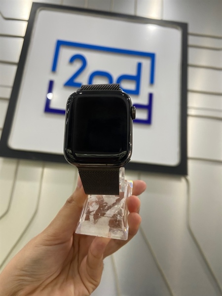 Đồng hồ Apple Watch Series 6/44mm - VN/A - LTE ( có esim ) - Pin 100% thay new - Viền thép - Màu bạc - Ngoại hình: 98% - Màn ép kính - FullBox