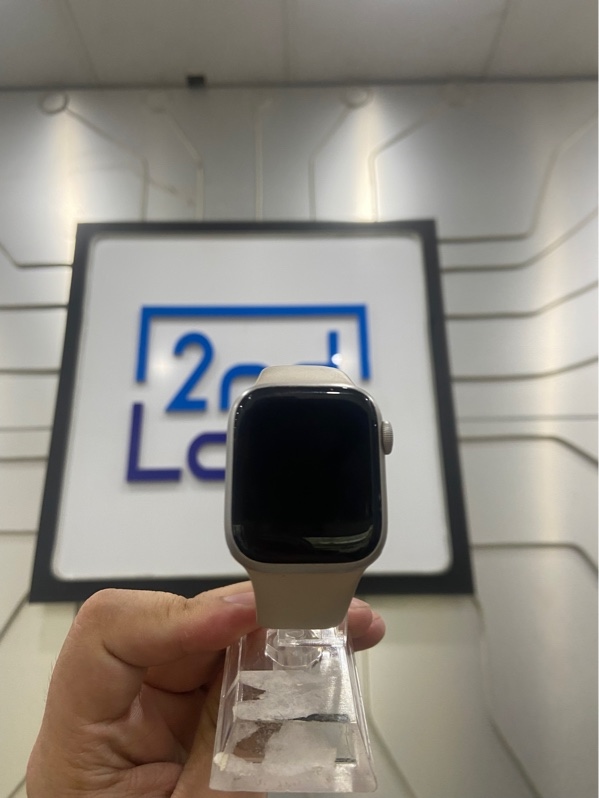 Đồng hồ Apple Watch Series 7/41mm - GPS - VN/A - 32GB - Pin 86% - Viền nhôm - Màu trắng - Ngoại hình: 97% - Kèm sạc