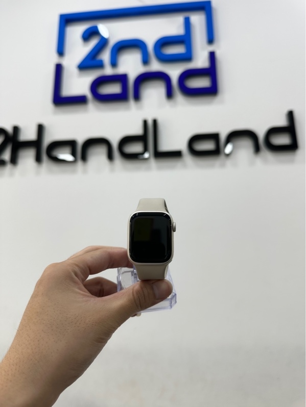 Đồng hồ Apple Watch Series 7/41mm - LL/A - Bản GPS - Pin 100% - Viền nhôm - Màu Starlight - Ngoại hình 98% - Fullbox