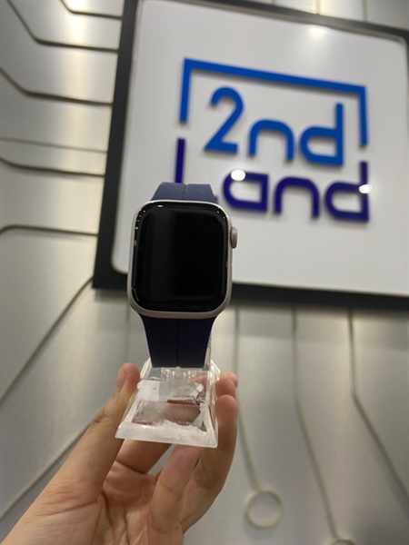 Đồng hồ Apple Watch Series 7/41mm - LL/A - GPS - Pin 100% thay new - Viền nhôm - Màu bạc - Ngoại hình: 98% - Kèm Box + sạc