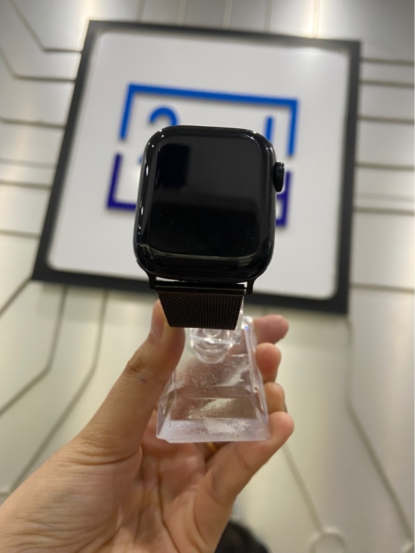 Đồng hồ Apple Watch Series 7/41mm - LL/A - GPS - Pin 81% - Viền nhôm - Màu xanh - Ngoại hình: 97% - Màn ám viền vàng , trầy sườn , màn xước - Kèm sạc