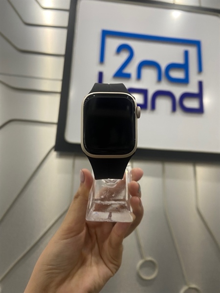 Đồng hồ Apple Watch Series 7/41mm - LL/A - GPS - Pin 87% - Viền nhôm - Màu trắng - Ngoại hình: 98% - Kèm sạc