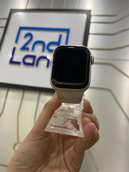 Đồng hồ Apple Watch Series 7/41mm - VN/A - GPS - Pin 81% - Màu bạc - Ngoại hình: 97% - Màn trầy - Kèm sạc