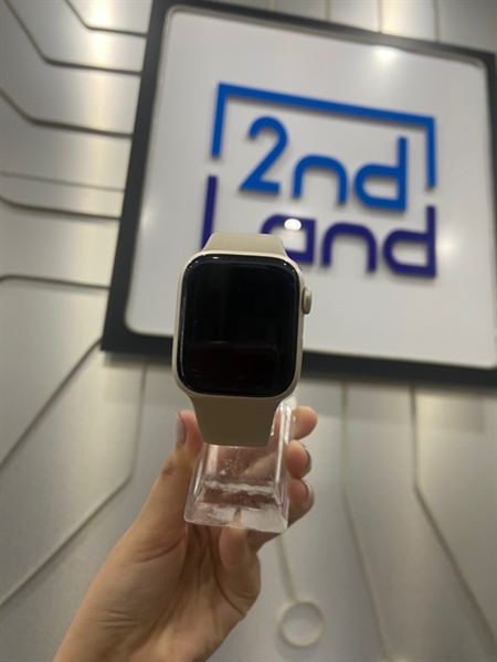Đồng hồ Apple Watch Series 7/41mm - VN/A - LTE - Pin 100% thay new - Viền nhôm - Màu bạc - Ngoại hình: 98% - Kèm sạc