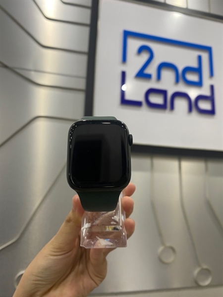 Đồng hồ Apple Watch Series 7/45mm - GPS - LL/A - Pin 100% - Viền nhôm - Màu xanh - Ngoại hình: 98% - Body - Kèm sạc