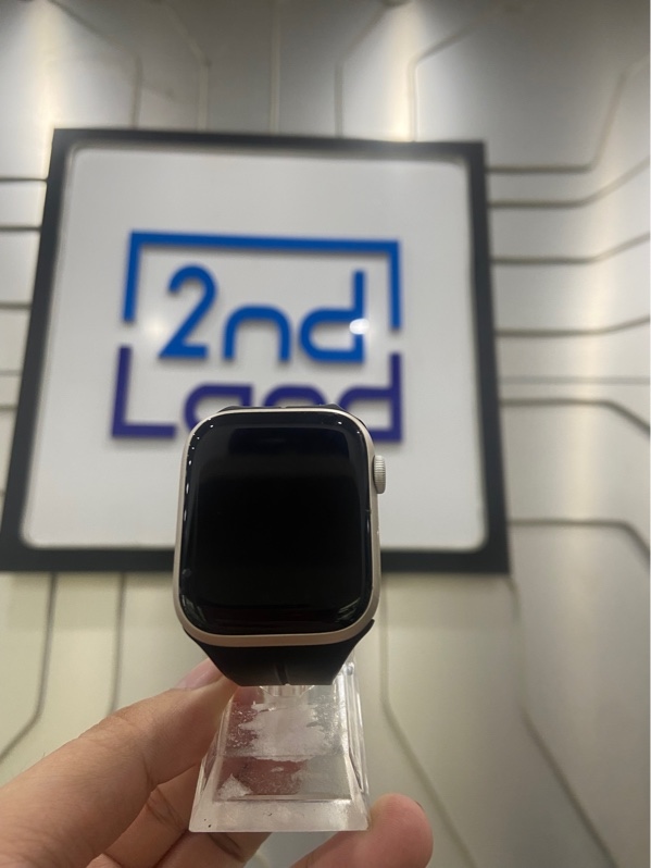 Đồng hồ Apple Watch Series 7/45mm - GPS - Pin 100% - Viền nhôm - Màu bạc - Ngoại hình: 98% - Màn xước dăm - Body