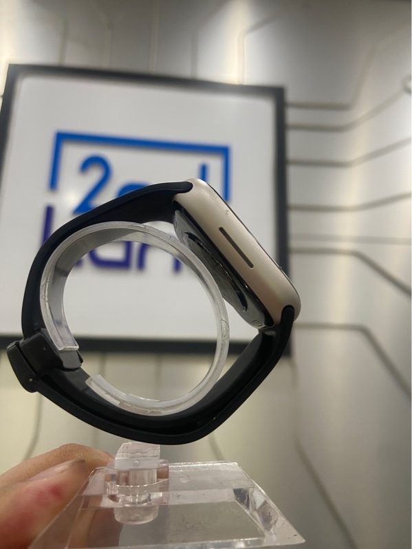 Đồng hồ Apple Watch Series 7/45mm - GPS - Pin 100% - Viền nhôm - Màu bạc - Ngoại hình: 98% - Màn xước dăm - Body