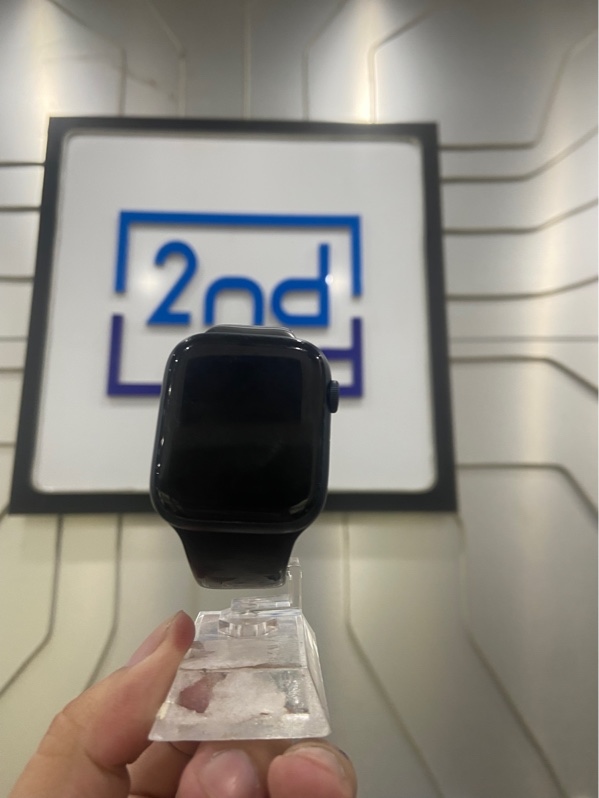 Đồng hồ Apple Watch Series 7/45mm - GPS - Pin 82% - Bản nhôm - Màu xanh - Ngoại hình: 97% - Nút bên hông cứng khó ấn - Kèm sạc