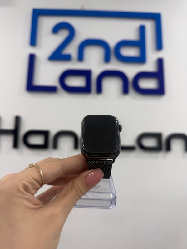 Đồng hồ Apple Watch Series 7 - 45mm - J/A - LTE có esim VN - 32GB - Bản thép - Màu đen - Pin thay 100% - Ngoại hình 97% - Màn trầy , máy trầy nhiều - Kèm sạc