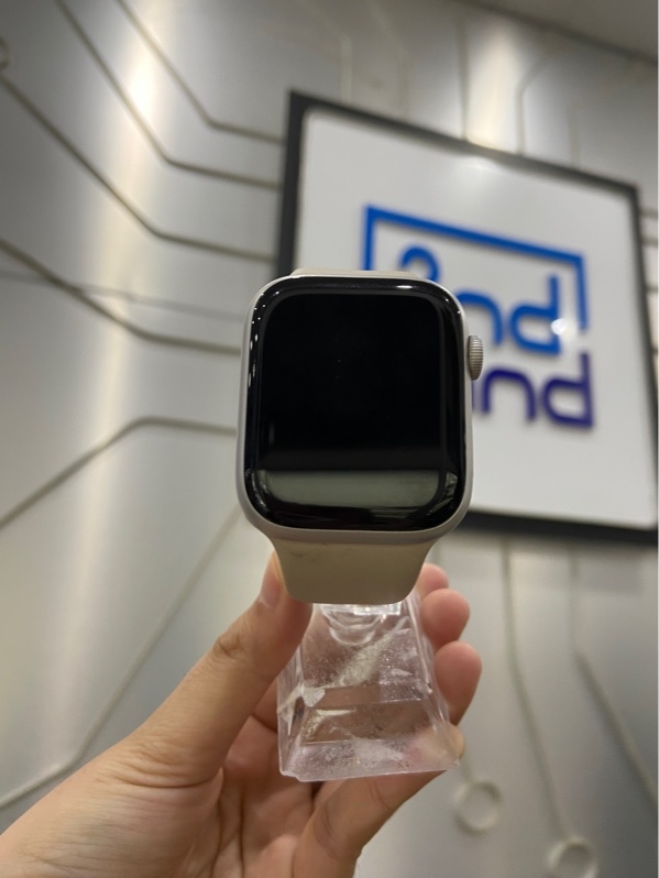 Đồng hồ Apple Watch Series 7/45mm - LL/A - GPS - Pin 90% - Bản Nhôm - Màu bạc - Ngoại hình: 98% - Kèm sạc