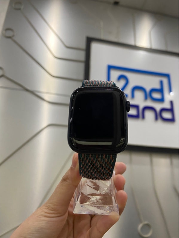 Đồng hồ Apple Watch Series 7/45mm - LL/A - LTE không hỗ trợ esim - 32GB - Pin 91% - Bản Nhôm - Màu xanh - Ngoại hình: 98% - Body