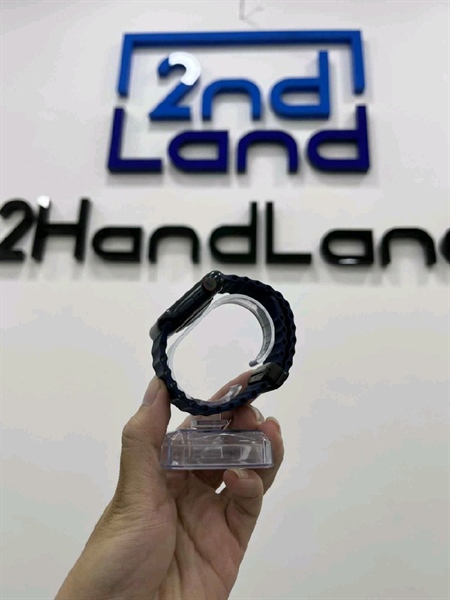 Đồng hồ Apple Watch Series 7/45mm - PA/A - Ceramic case - LTE ( esim ) - Viền nhôm - Pin 89% - Màu xanh - Ngoại hình 97.5% - Box + Sạc 1