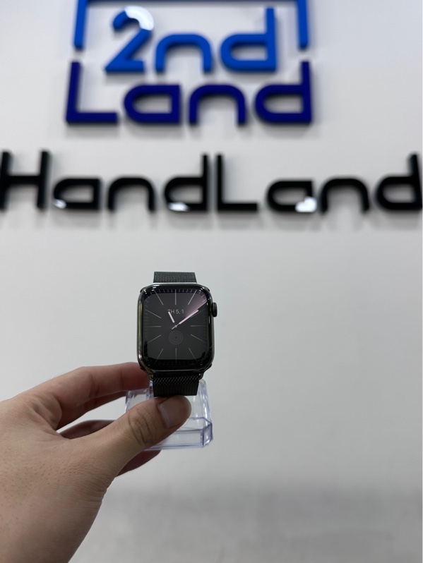 Đồng hồ Apple Watch Series 7/45mm - VN/A - Bản LTE có esim - Pin 100% đã thay - Viền thép - Màu đen - Ngoại hình 97% - Kèm sạc