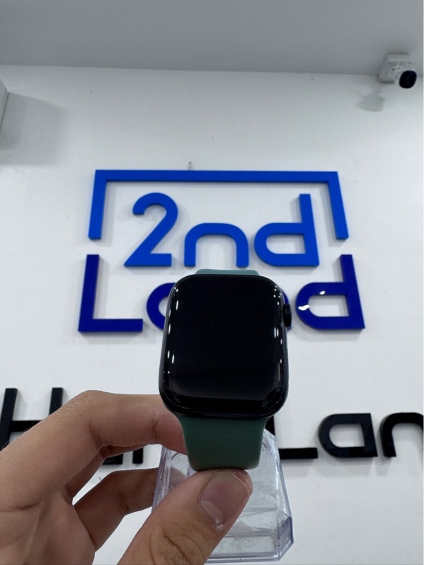 Đồng hồ Apple watch series 7 - 45mm - VN/A - GPS - 32GB - Bản nhôm - Màu xanh - Pin 100% - Ngoại hình 97% - Viền trầy xước, kính trầy - kèm sạc