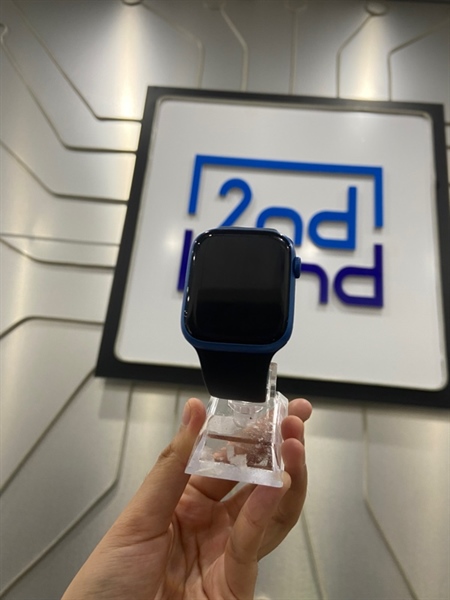 Đồng hồ Apple Watch Series 7/45mm - VN/A - GPS - Pin 93% - Viền nhôm - Màu xanh - Ngoại hình: 98% - Body - Kèm sạc