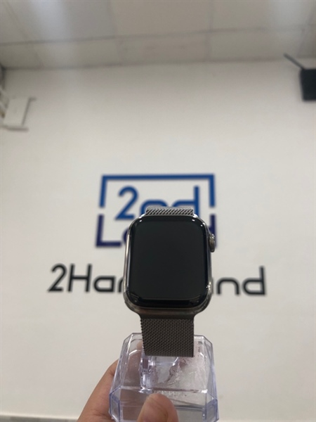 Đồng hồ Apple Watch series 7 - Màu xám - Bản Thép - 41mm - LTE - LL/A - Pin 91% - Ngoại hình 98% - Body