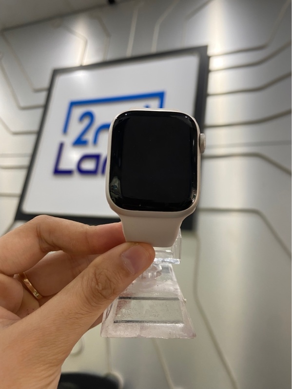 Đồng hồ Apple Watch Series 8/41mm - GPS - LL/A - Pin 100% - Viền nhôm - Màu bạc - Ngoại hình: 98% - Màn tróc Thủy - Kèm sạc