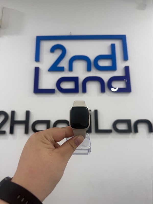 Đồng hồ Apple watch series 8 - 41mm - VN/A - GPS - 32GB - Bản nhôm - Màu Starlight - Pin 100% - Ngoại hình 98% - Viền trầy - Kèm sạc