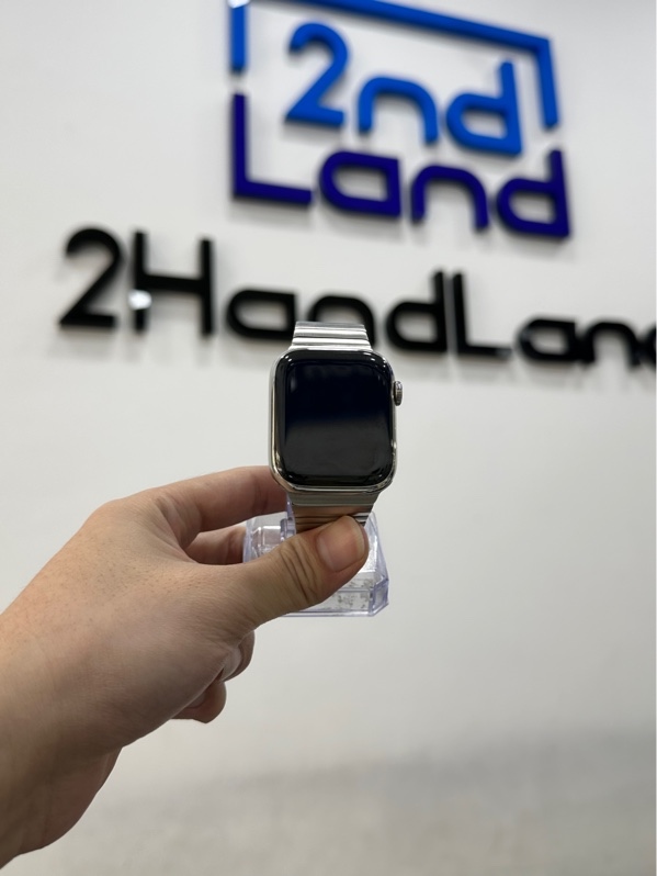 Đồng hồ Apple Watch Series 8/45mm - B/A - LTE ( có esim ) - Pin 97% - Viền thép - Màu bạc - Ngoại hình: 97% - Kèm dây sạc