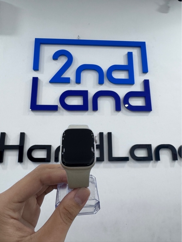 Đồng hồ Apple Watch Series 9 - 41mm - CH/A - GPS - 64gb - Bản nhôm - Màu starlight - Pin 100% - Ngoại hình 97% - Dây ố - Kèm sạc