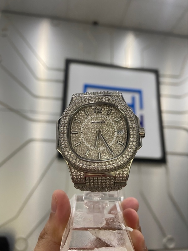 Đồng hồ Automatic Hanboro 8025 - - 38mm - Màu bạc - Ngoại hình: 98% - Kèm Box