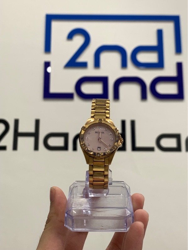 Đồng Hồ Bulova Quartz 97W101 - 27mm - Màu vàng - Ngoại hình: 97% - Body