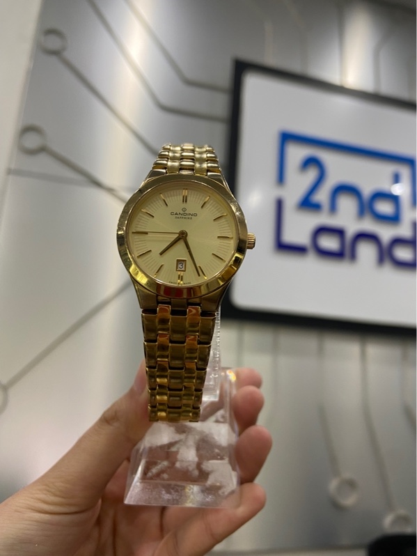 Đồng hồ Candino C4545/2 - Nữ – Quartz (Pin) – Kính Sapphire – Dây Kim Loại - Màu vàng gold - Ngoại hình 98% - Body