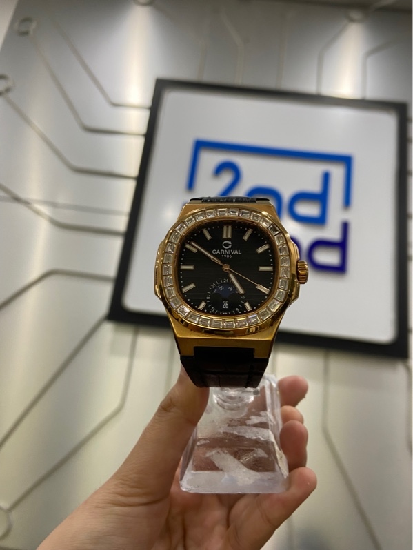 Đồng Hồ Carnival Nam 8110G-VH-DD-D - Màu vàng - Ngoại hình: 98% - Kèm Box