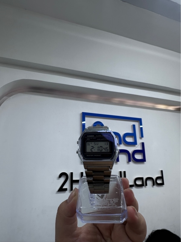 Đồng hồ Casio A158WA-1DF - 36.8mm - Màu bạc - Ngoại hình 97% - Body