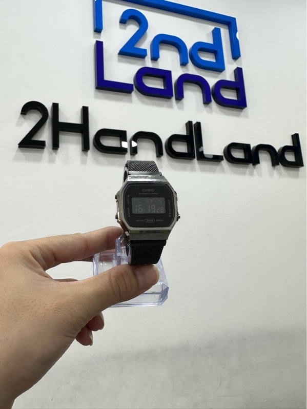 Đồng hồ Casio A168WEMB-1BDF - 38mm - Màu bạc - Ngoại hình 97% - Trầy - Body