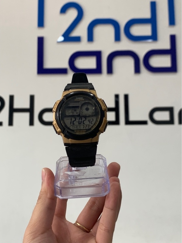 Đồng hồ Casio AE-1000W - Màu vàng đen - Ngoại hình: 95% - Trầy body, trầy kính - Body