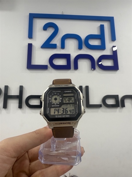 Đồng hồ Casio AE-1200 - Màu bạc - Ngoại hình 97% - Mặt trầy nhiều - Body