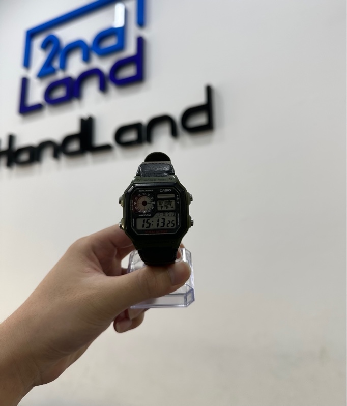 Đồng hồ Casio AE-1200WH-1AVDF - Màu xanh quân đội - Ngoại hình 97% - Fullbox