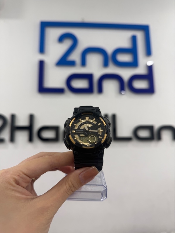 Đồng hồ Casio AEQ-110BW-9AVDF - Màu đen - Ngoại hình 96% - Nhựa xuống màu , trầy nhiều , kính trầy nhiều , mốc - Body