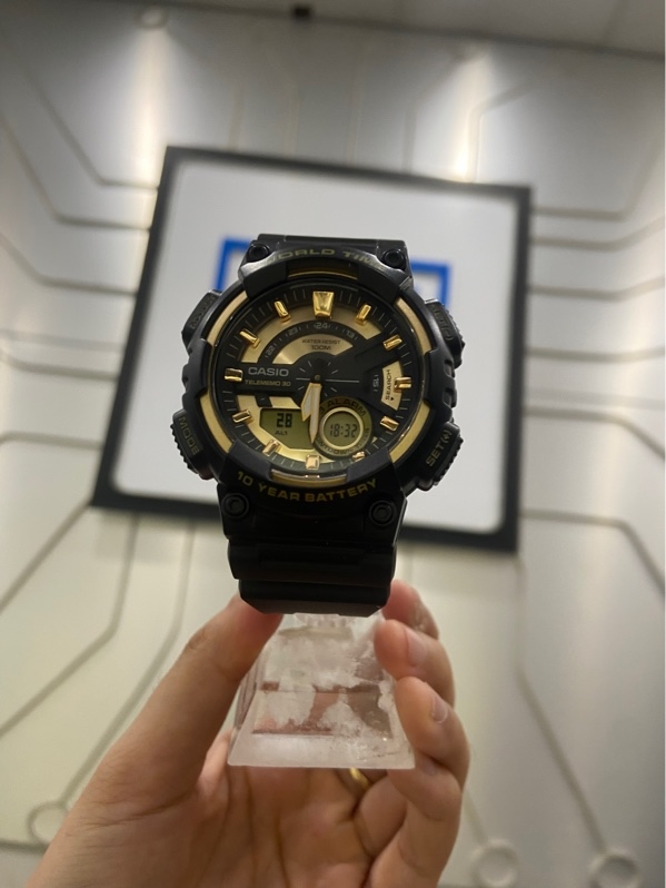 Đồng hồ Casio AEQ-110BW-9AVDF - Màu đen - Ngoại hình: 98% - Kèm Box