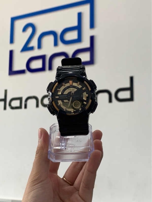 Đồng hồ Casio AEQ-110BW - Màu đen - Ngoại hình: 97% - Dây nức nhẹ - Body