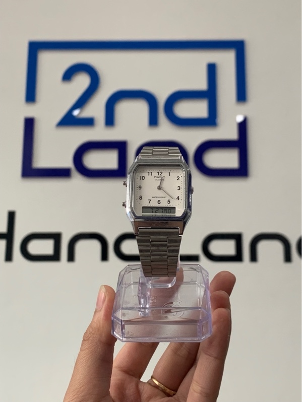 Đồng hồ Casio AQ-230 - Màu bạc - Ngoại hình: 97% - Body